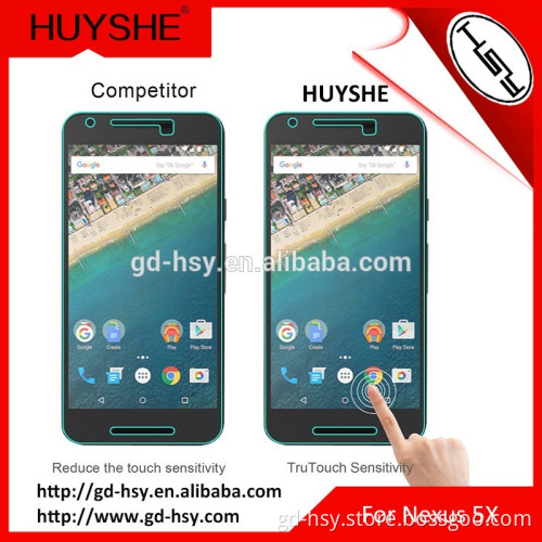 HUYSHE 9h cooyee screen protector for lg nexus 5x tempered glass screen protector